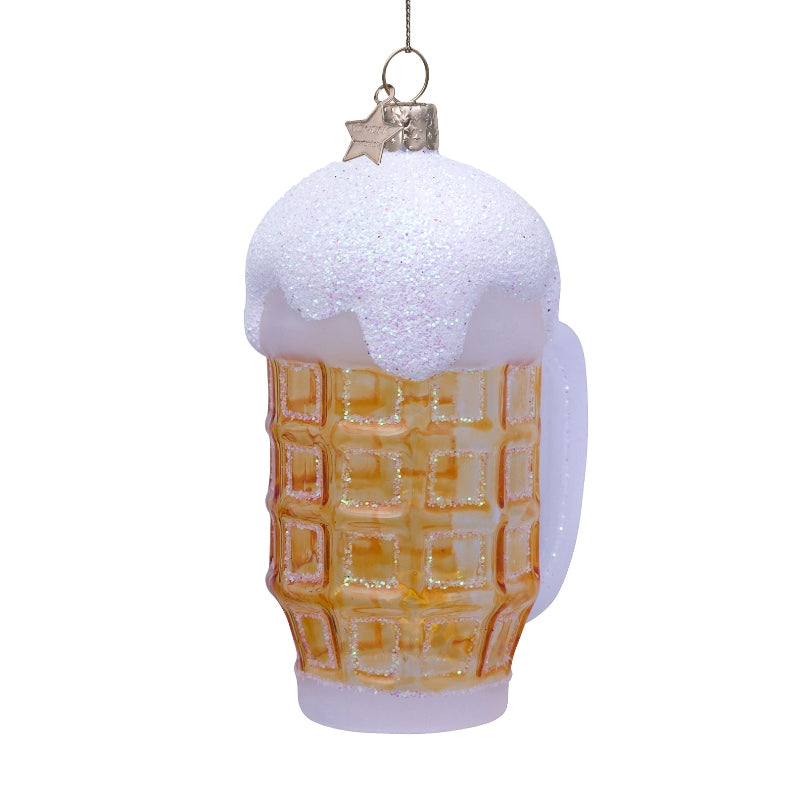 Ølglas juleophæng - H11 cm.